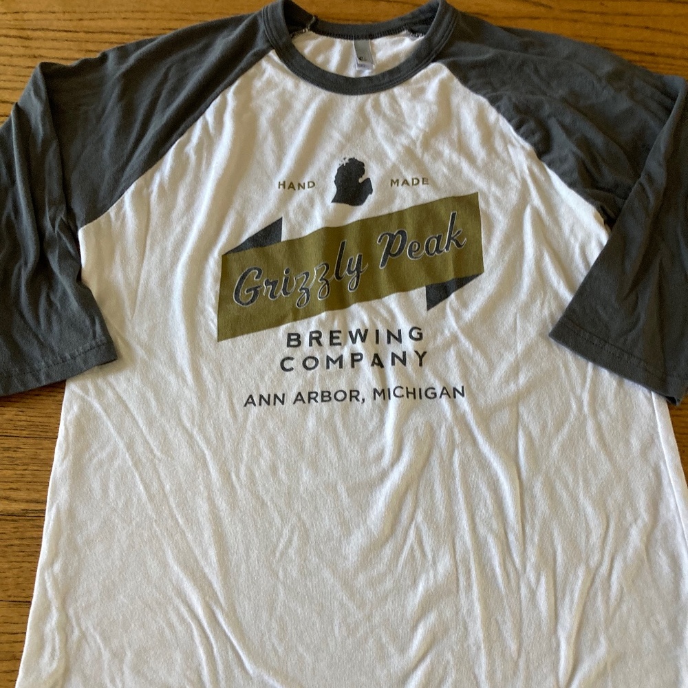 Grizzly Peak brewing company Ann Arbor MI baseball t shirt